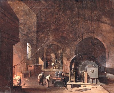 Interior of an Ironworks by Godfrey Sykes